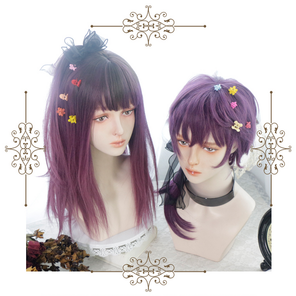 Personality purple wig KF81559