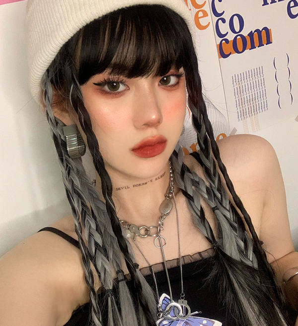 Hanging ear highlighting wig KF50015