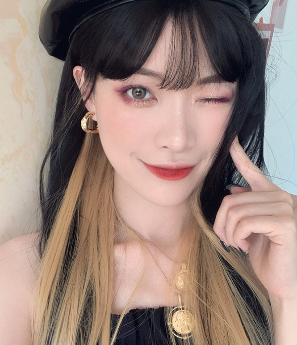 Hanging ear highlighting wig KF50015