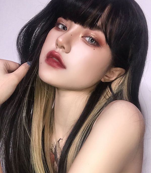 Hanging ear highlighting wig KF50015