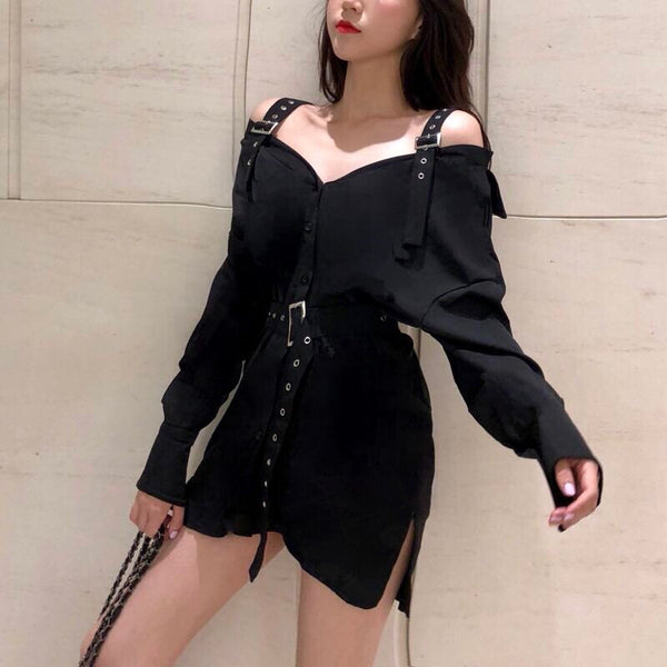 Korean fashion shirt skirt dress  KF2361