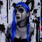 Gradient long curly wig KF81552