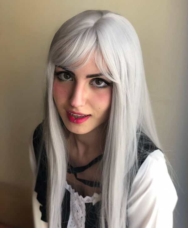 unzzy gray white wig KF50036