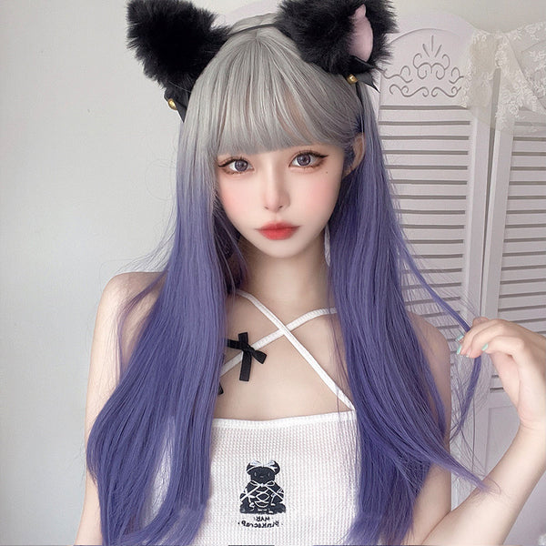 Lolita Gradient Long Straight Wig  KF82904