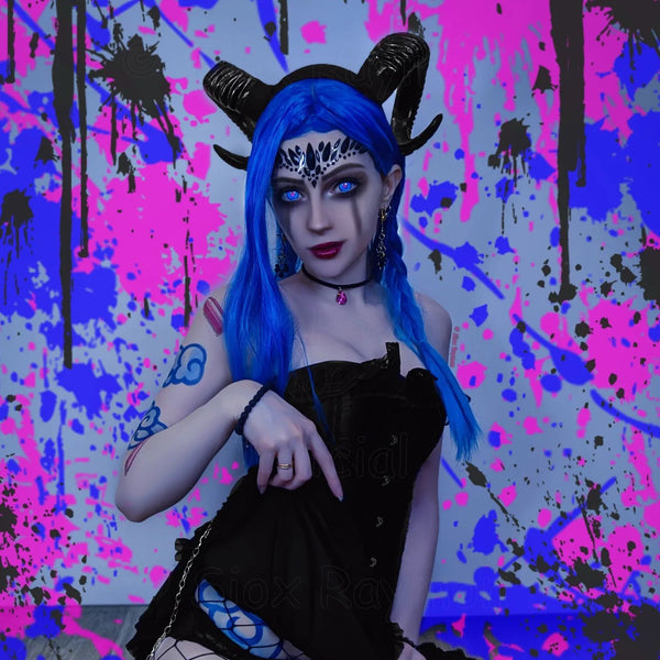 Gradient long curly wig KF81552