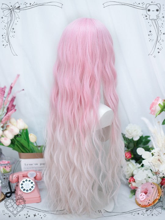 Pink Gradient White Lolita Wig   KF11096