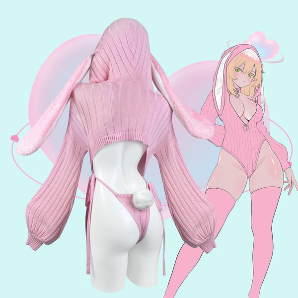 Bunny Ear Hoodie Bodysuit KO64