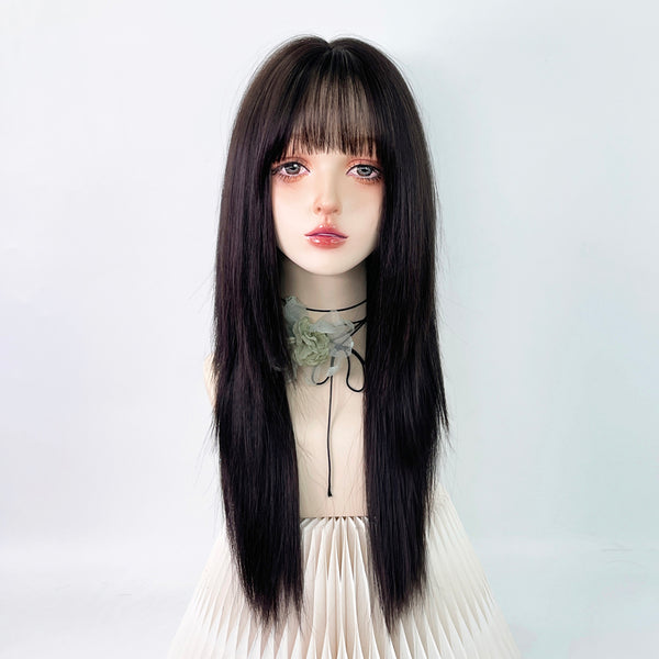 Dark brown wig KF11082