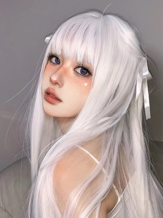 lolita white wig   KF70411