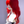Red and white olita wig KF11058