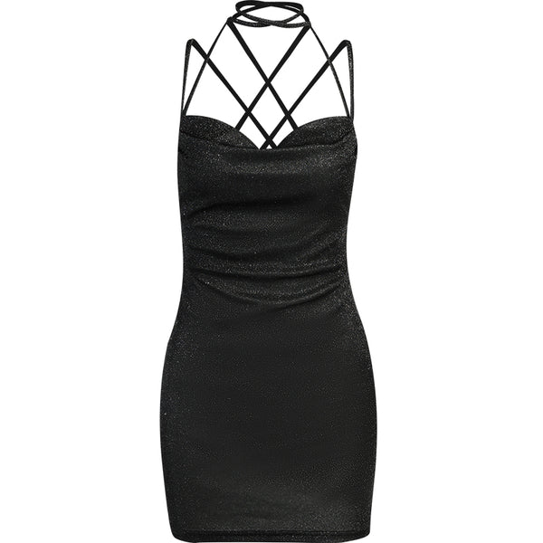 SLIM STRAPPY BACKLESS DRESS KF83761