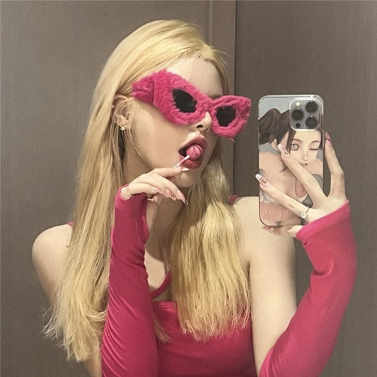 FUNNY RETRO PLUSH GLASSES KF83772