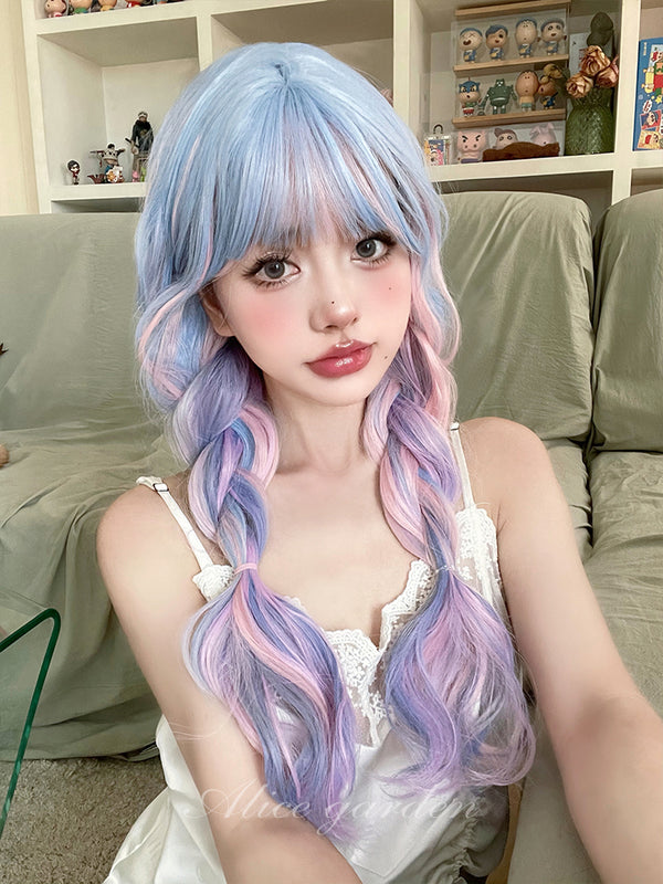 CANDY COLOR JK LONG CURLY WIG KF83771