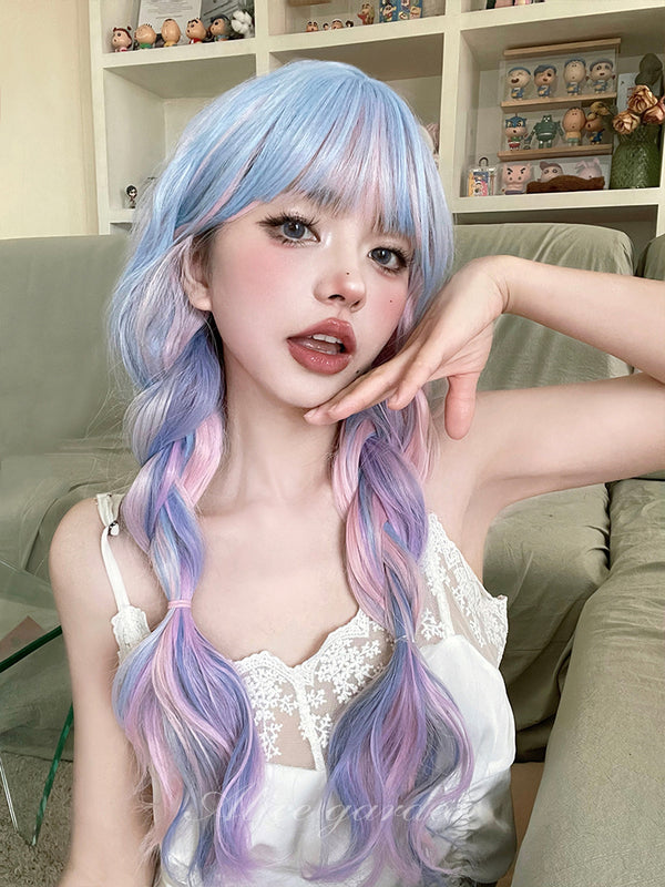 CANDY COLOR JK LONG CURLY WIG KF83771