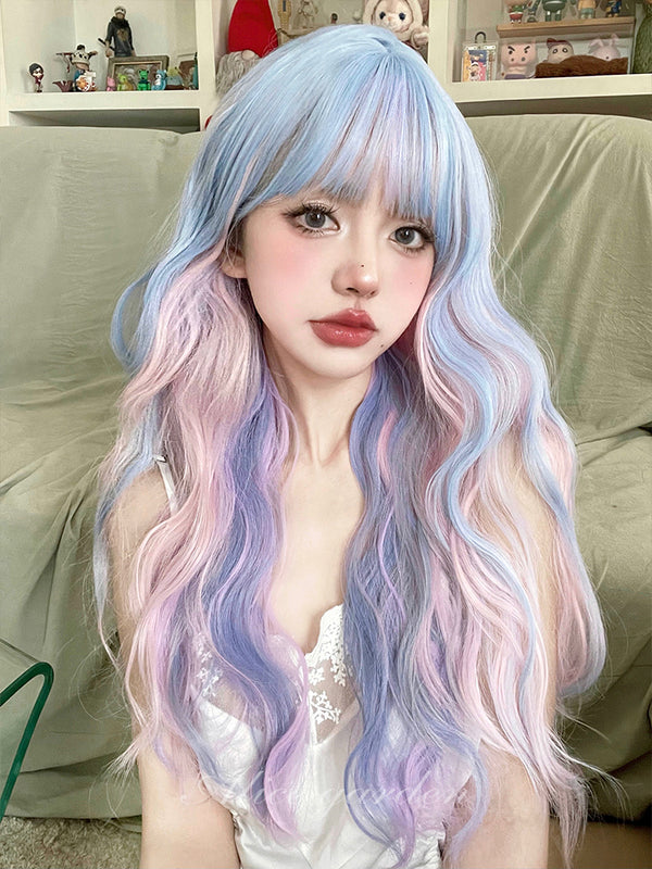 CANDY COLOR JK LONG CURLY WIG KF83771