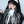 Harajuku black and white wig  KF11297