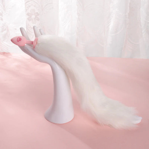 GLOWING RABBIT FOX TAIL ANAL PLUG KF705840