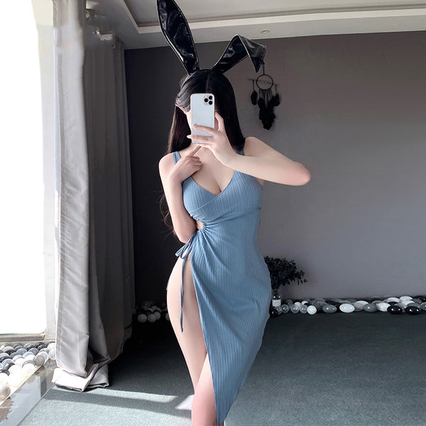 Sexy slit dress KF11229