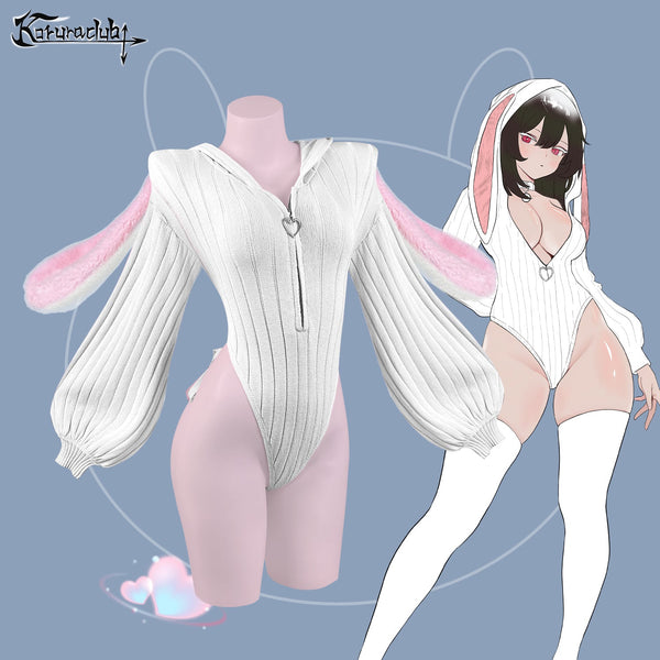 Bunny Ear Hoodie Bodysuit KO64