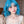 Ocean blue short curly wig  KF70161