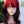 Red and black gradient wig  KF11225