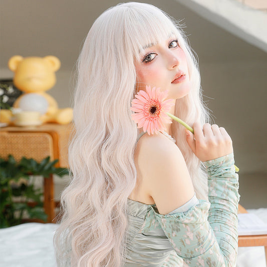 Silver Long Curly Wig   KF82910