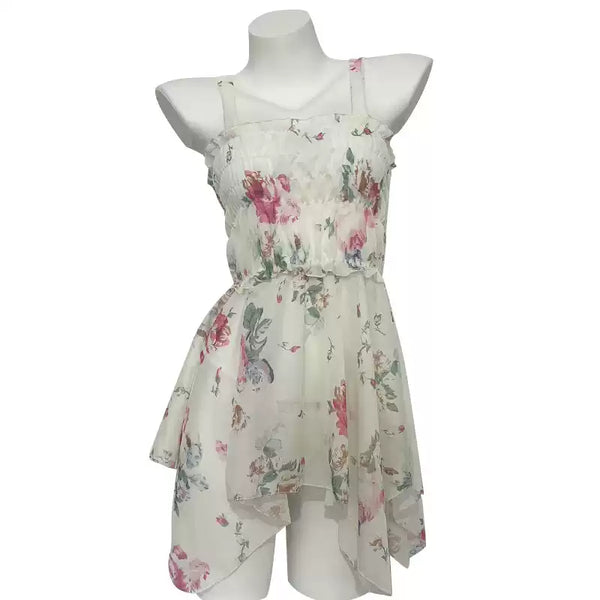 White floral  dress  KF1460