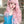 Pink long curly wig KF81461