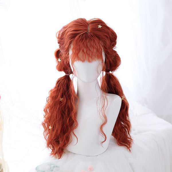 orange long roll wig KF90272