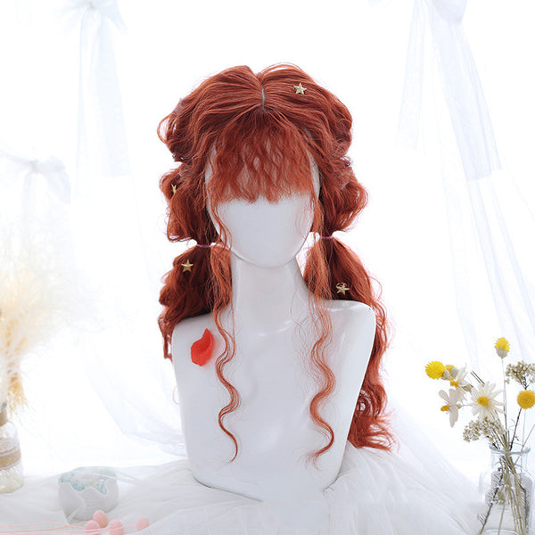 orange long roll wig KF90272