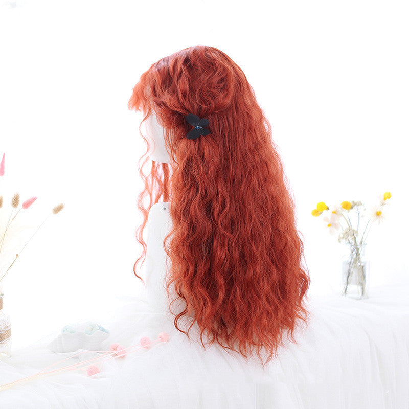orange long roll wig KF90272