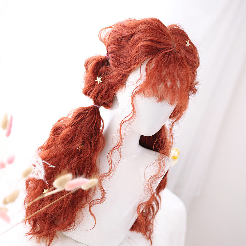 Pick dyed white wool roll wig  kf82505