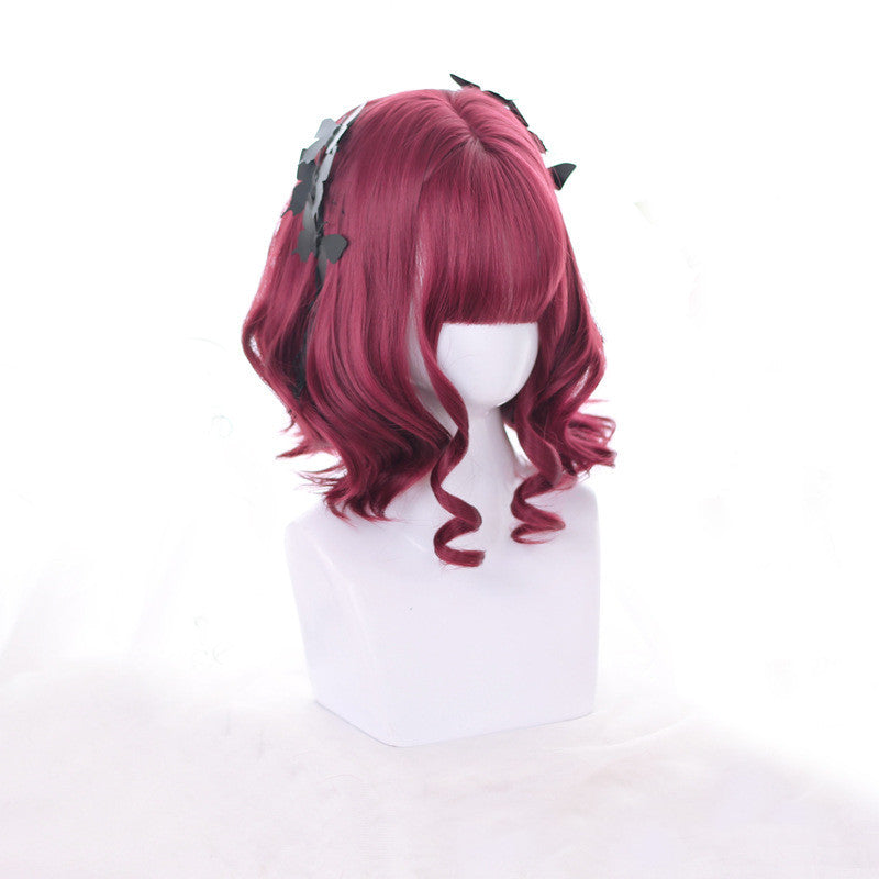 short red curly wig  KF9482