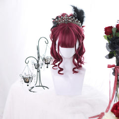 short red curly wig  KF9482