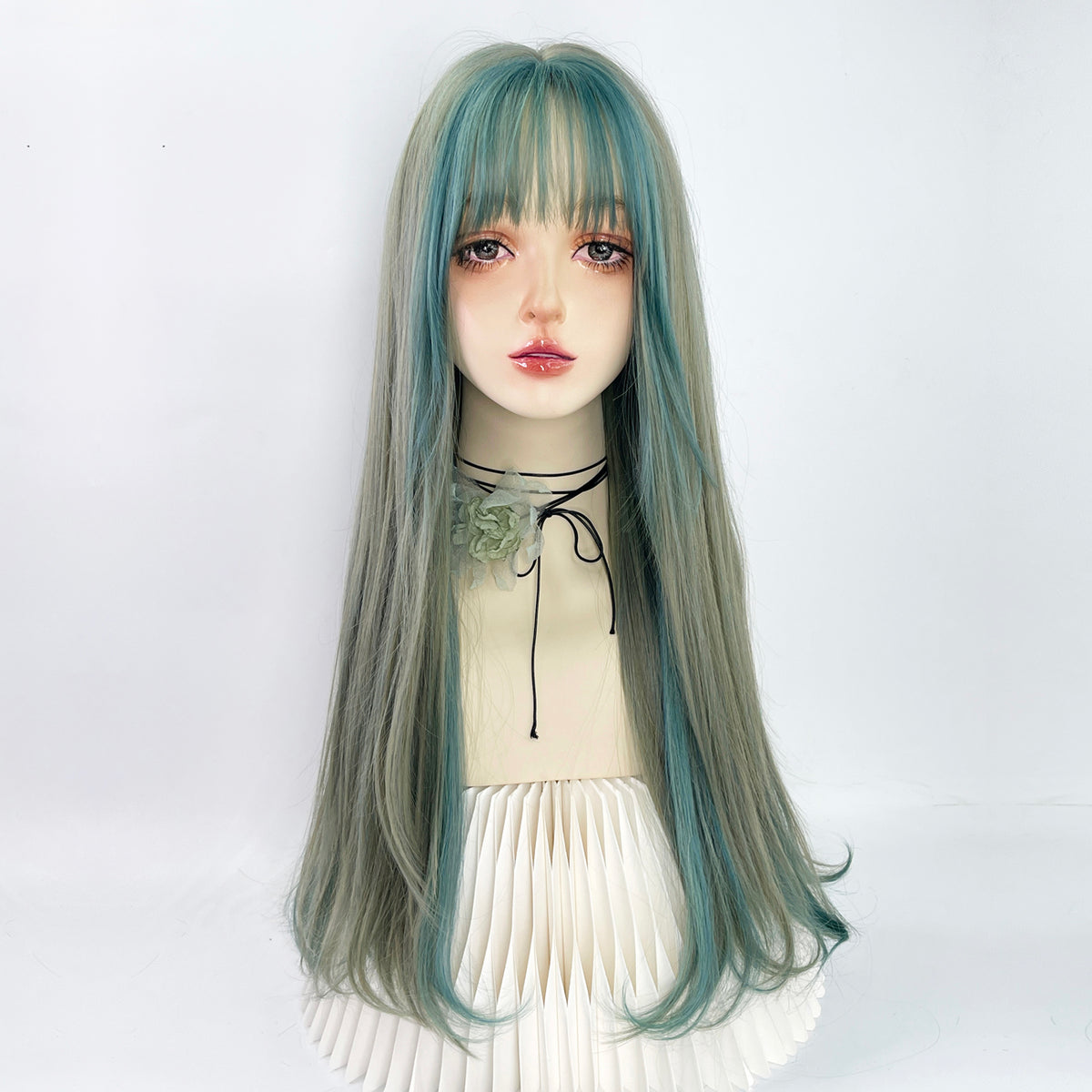 Green wig KF90445