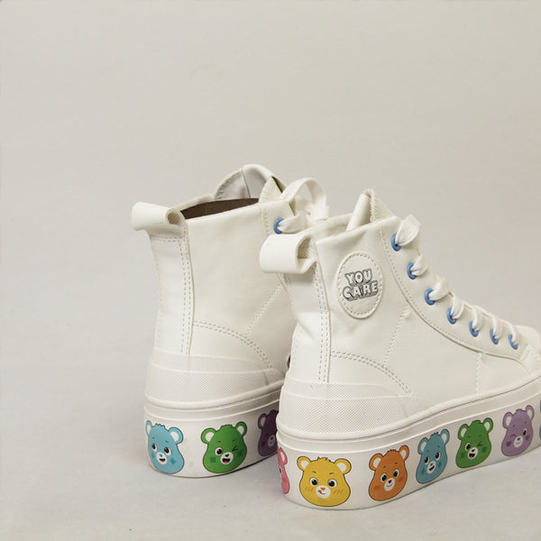 White high top casual shoes  KF70476