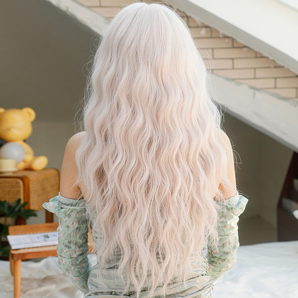 Silver Long Curly Wig   KF82910