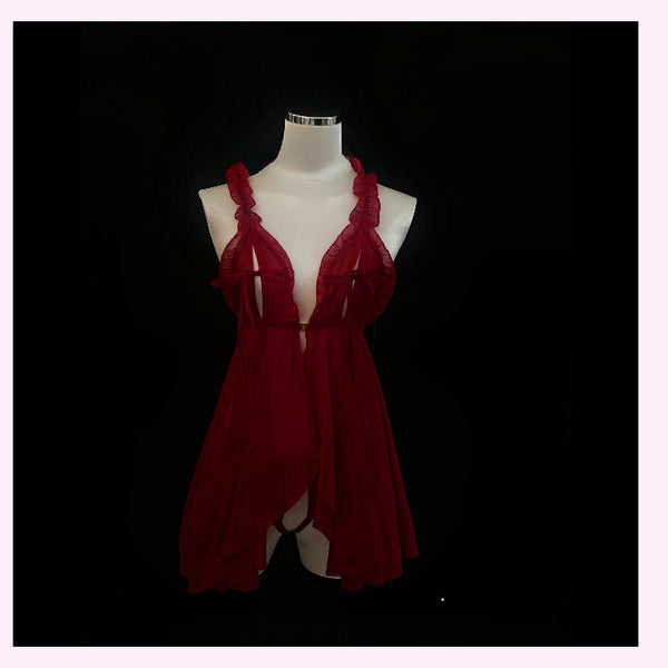 Burgundy lingerie set  KF705842