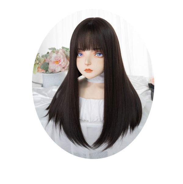 lolita long straight wig  KF70163