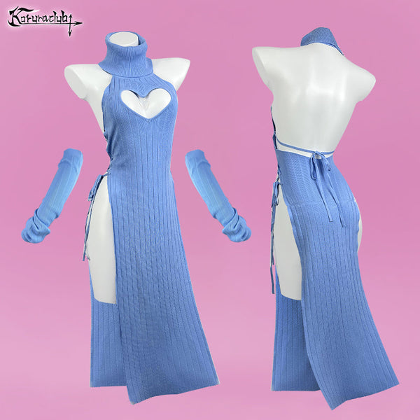 Plus Size Heart-Shaped Cheongsam KF1346