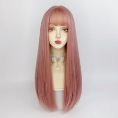 lolita long straight hair wig  KF8405