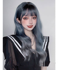blue gradient wig KF82545