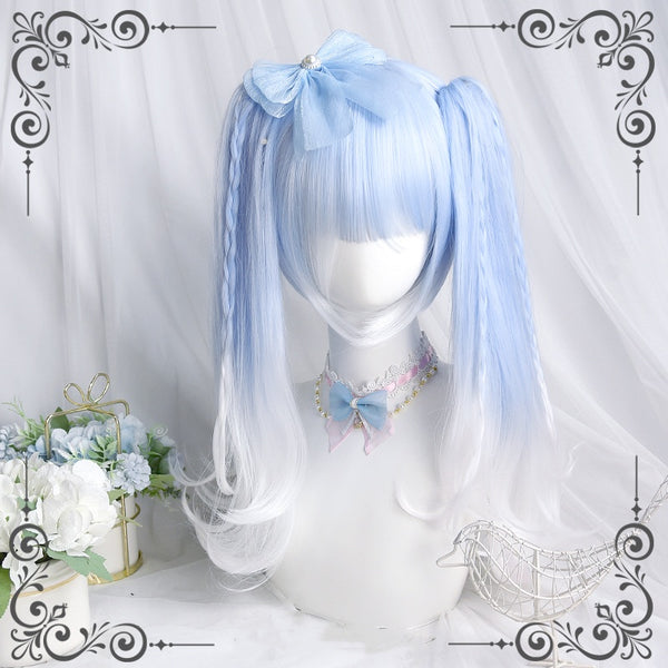 Aqua blue lolita wig  KF11271