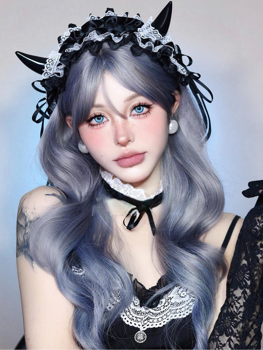 Blue gray gradient wig KF11182