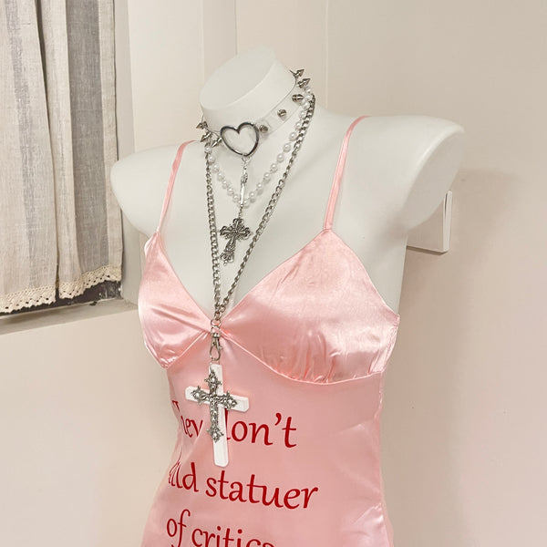 Pink Strap Dress  KF70483