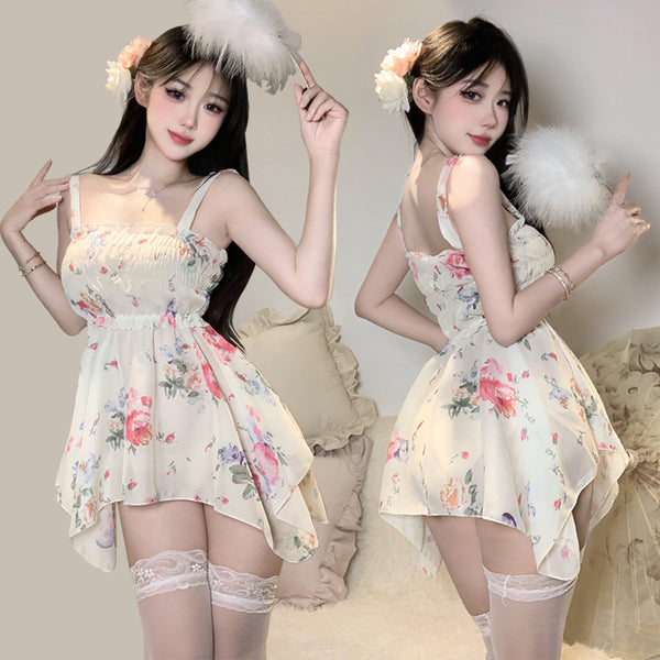 White floral  dress  KF1460
