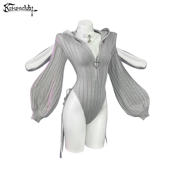 Bunny Ear Hoodie Bodysuit KO64
