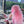 pink curly wig KF11003