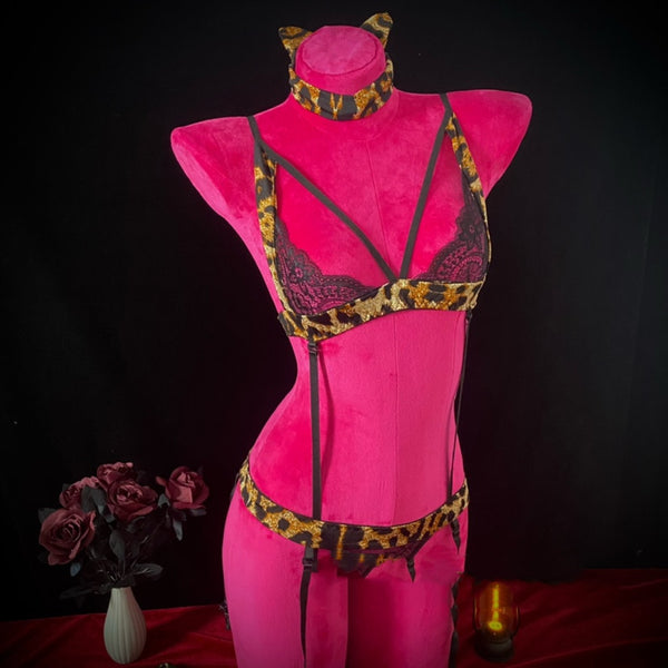 Cosplay Leopard Lingerie Set  KF83991