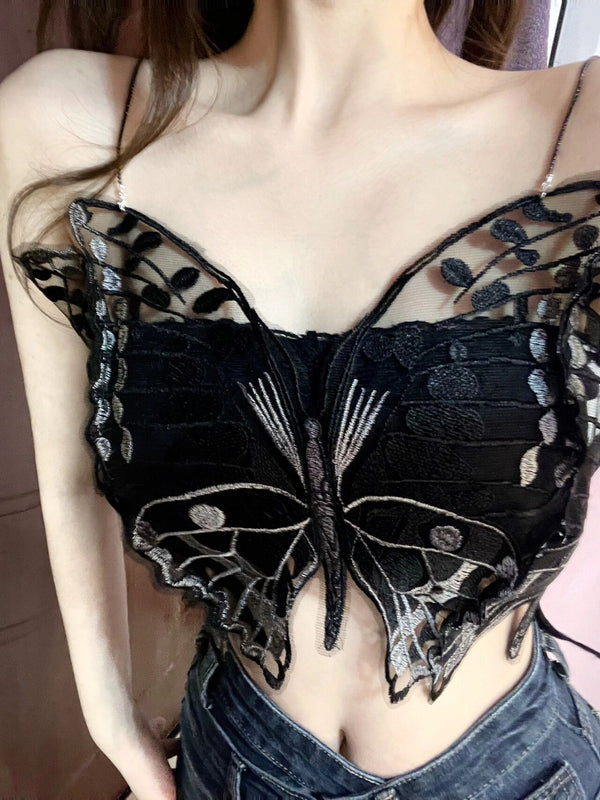 Black Butterfly Vest KF83892
